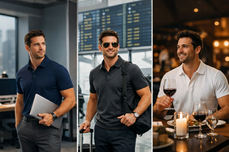 How to Style Polo T-Shirts for Men for Work, Travel & Date Nights
