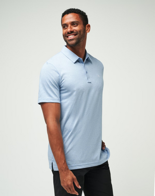 The Zinna Polo - Heather Light Blue