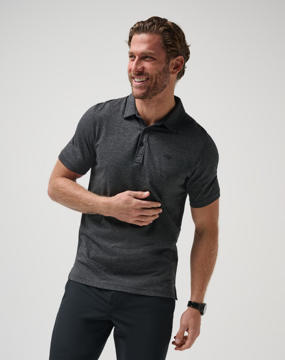 The Zinna Polo - Heather Black