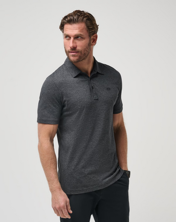 The Zinna Polo - Heather Black