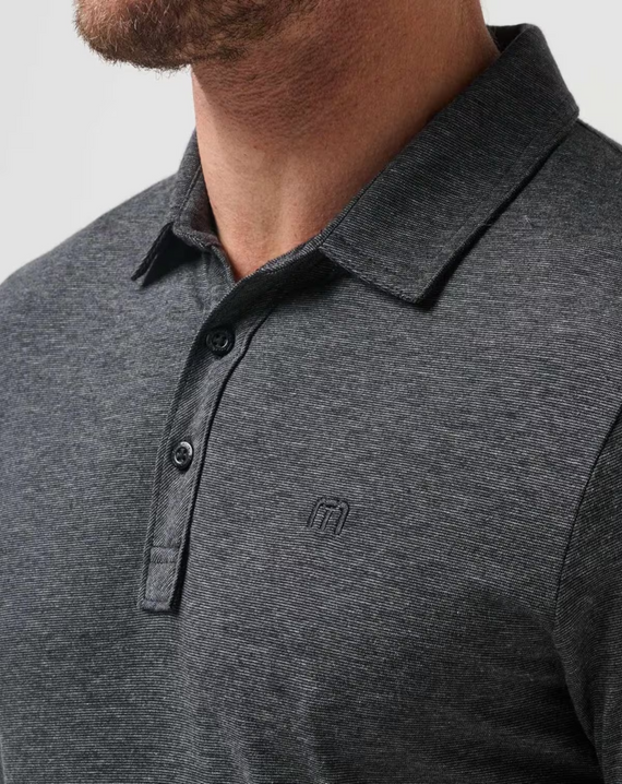 The Zinna Polo - Heather Black