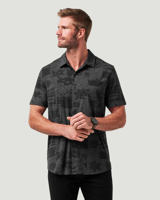 Knit Gravitation Button-Up