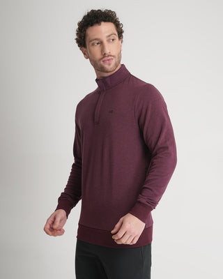 Cloud Quarter Zip 2.0 - Heather Dark Red