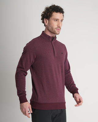 Cloud Quarter Zip 2.0 - Heather Dark Red