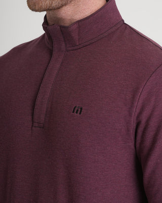 Cloud Quarter Zip 2.0 - Heather Dark Red