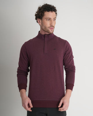 Cloud Quarter Zip 2.0 - Heather Dark Red