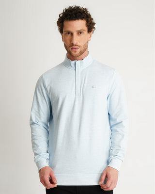 Cloud Quarter Zip 2.0 - Heather Kentucky Blue