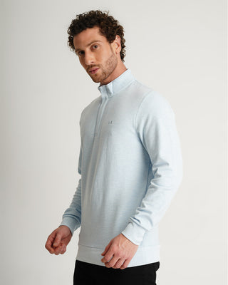 Cloud Quarter Zip 2.0 - Heather Kentucky Blue