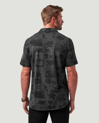 Knit Gravitation Button-Up