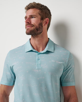 FEATHERWEIGHT CITY CORAL BLUE POLO
