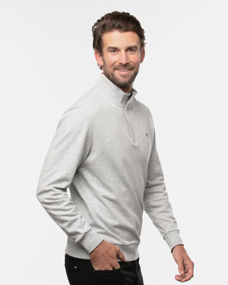  Heather Light Grey Cloud Quarter Zip Jacket